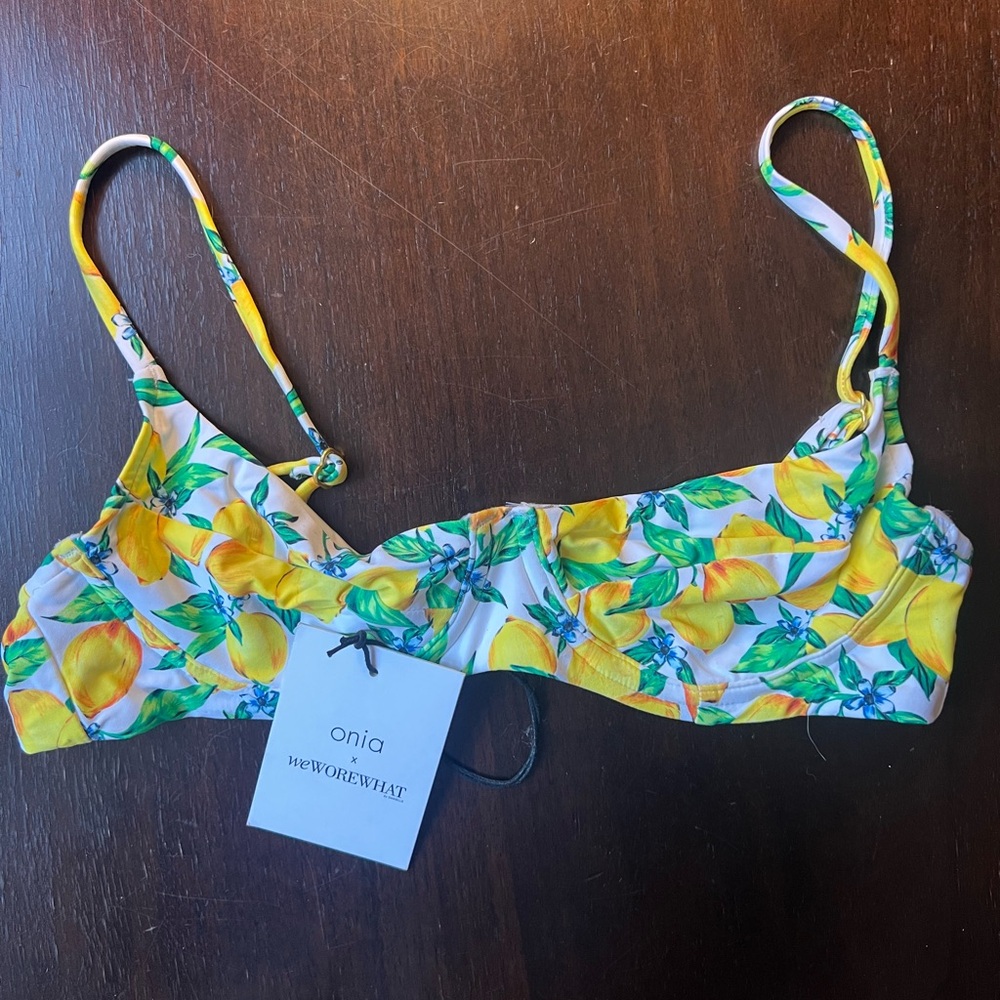 NWT Onia WeWoreWhat Lydia Top in Lemon Print